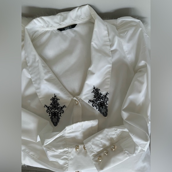 Button Down Dress Shirt- Blouse - Picture 10 of 11